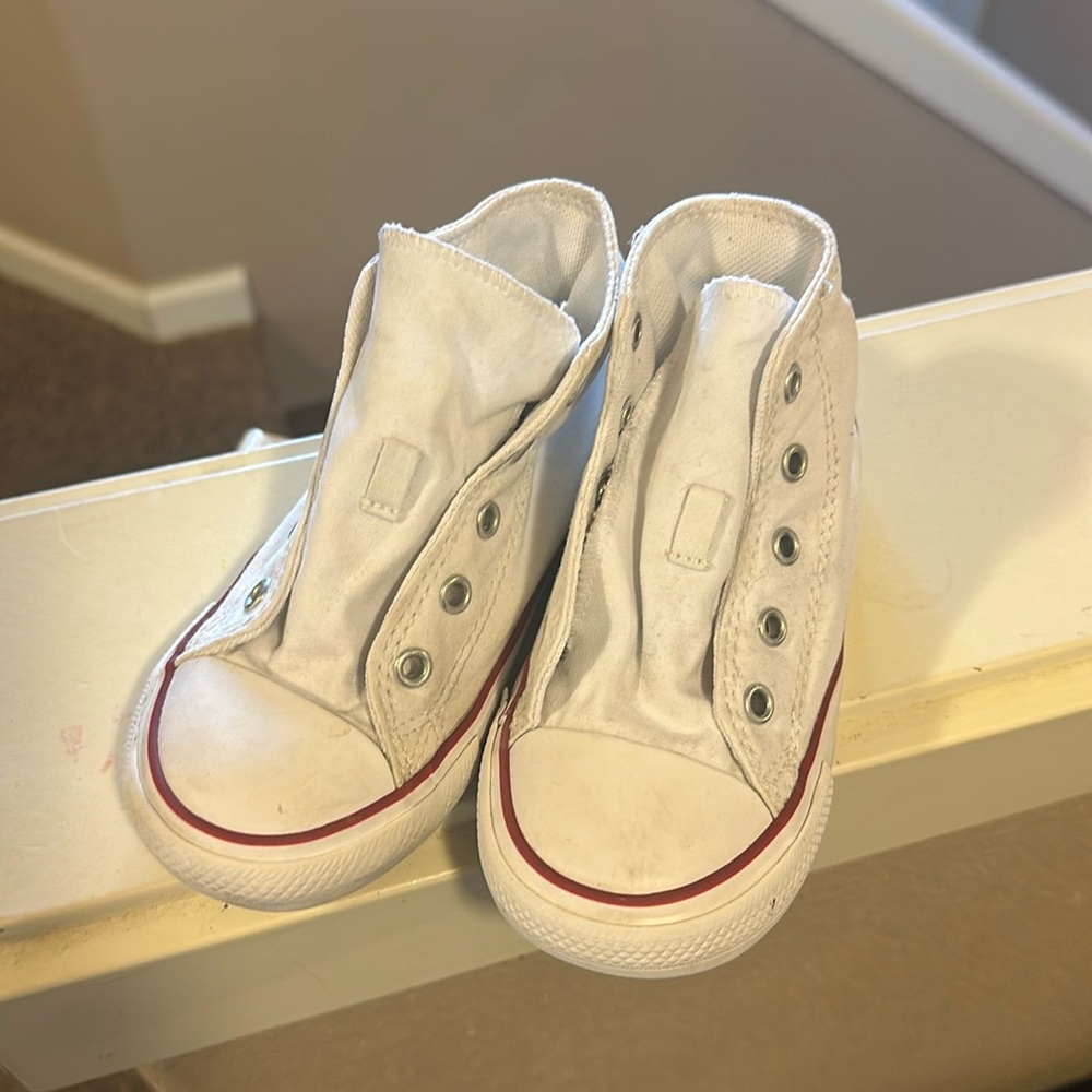 Kids white converse